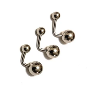 ALLE LÄNGEN: Sterilisierter Chirurgenstahl 14 Stärke "L" Form Barbell VCH Piercing. - Bild 1 von 7