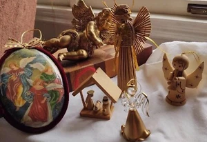 Vintage Handmade German Angel Christmas Holiday ornaments (6) - Picture 1 of 12