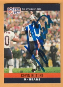 Kevin Butler Chicago Bears AUTO Firmado 1990 Pro Set Georgia Bulldogs - Imagen 1 de 2
