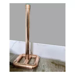 Copper Pipe Industrial Free Standing Kitchen Roll Holder Unique Steampunk - Picture 1 of 5
