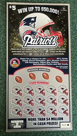 New England Patriots  NFL Football  SV Instant Lottery Ticket, large size blue Cover
