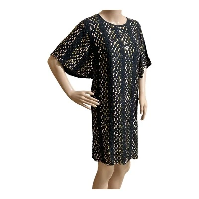 Платье Anthropologie Velvet Graham & Spencer Vivi с блестками S золотисто-черное праздничное - Изображение 1 из 4