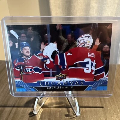 2023-24 Upper Deck Series 1 UD Canvas C42 Jake Allen Canadians - Image 1 of 2