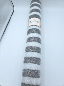Black White Stripe Halloween Mesh Ribbon 21in Wide 30 Ft Long Beetlejuice - Picture 1 of 7