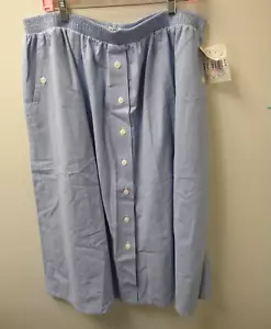 NWT KORET Denim Skirt Midi Farmhouse 24W Pockets Prairie Western Cottage Modest - Picture 1 of 6