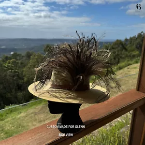 WW1 Slouch Hat Lighthorsemen "Kangaroo Feathers - Emu Plumes" Hat Mount/Tuft - Picture 1 of 8