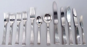 Buccellati Rigato Dinner Lunch Set Flatware Service Italian Sterling Silver - Picture 1 of 6