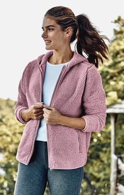 J.Jill ~ S (8/10) ~ новый подходит остаться теплый шерпа куртка ~ розовато-лиловый ~ новый с Ярлыками $139 (1A19) - Изображение 1 из 3