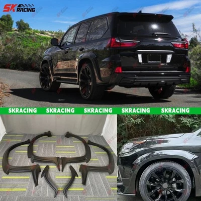 Se adapta a Lexus LX570 2016-2021 FRP kit de destello de guardabarros cubierta de arco de rueda moldura Foto 1 de 4