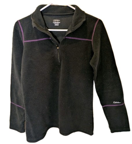 VETEMENTS Cabelas giacca pile donna media nera 1 4 zip L S fori pollice
