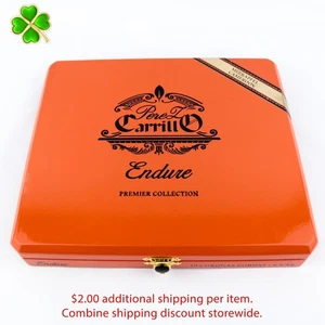 Perez Carrillo Endure Corona Gorda Premier Wood Cigar Box 8.5" x 7.5" x 1.25" - Picture 1 of 12