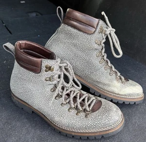 TAFT The Viking Lined Hiking Boots Stone Leather SZ 43 MENS US 10 VIBRAM SPAIN - Picture 1 of 10