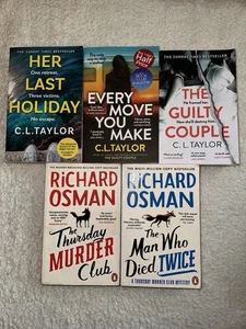 C.L. Taylor, Richard Osman Book Bundle X 5, Crime, Mystery, Thriller, - Picture 1 of 2