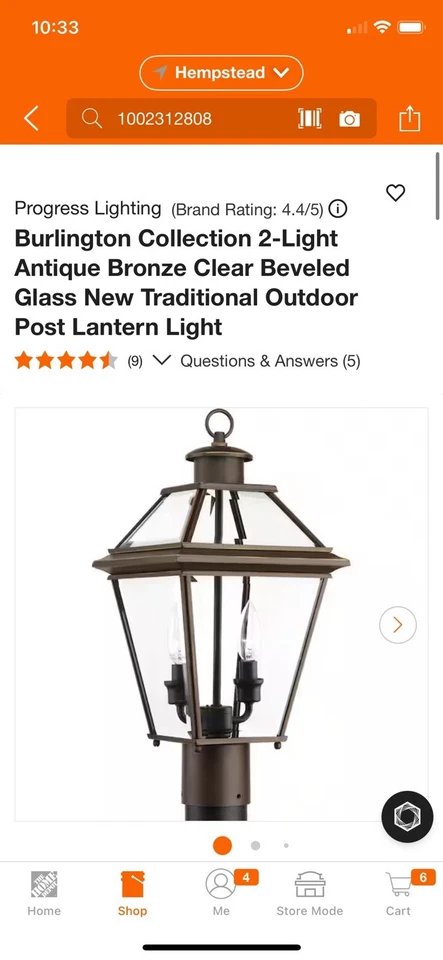 Progress Lighting (Brand Rating: 4.4/5) Burlington Collection 2-Light Antique - Image 1 of 1