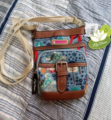 Lily Bloom Crossbody Bag Multicolor 5 Compartments With Neon Lining - Image 1 of 4