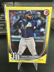 2025 Bowman - Junior Caminero #13 Yellow  /75 - Picture 1 of 2