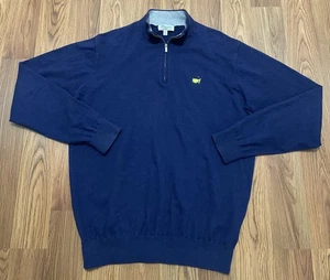 Peter Millar Masters Viertelreißverschluss Pullover Herren Medium marineblau Golf Augusta National - Bild 1 von 11