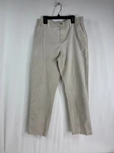 Old Navy Easy Chino Pants Creme Size M Women's Elastic Waist Pockets NWOT - Picture 1 of 3