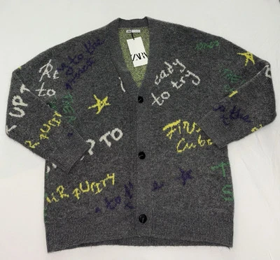 Zara  RELAXED FIT  TEXTURED CARDIGAN SIZE L/XL - Image 1 of 4