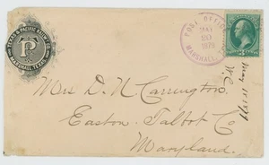 Mr Fancy Cancel 3c CUBIERTA DE ANUNCIO ILUSTRADA TEXAS Y PACÍFICO RR ATADO PO MARSHALL TEX 79 - Imagen 1 de 3