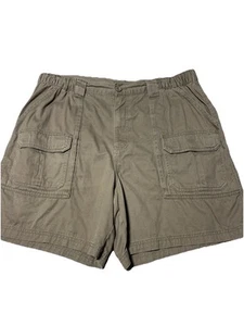 Croft Barrow Shorts Mens Tag 38 Actual 37 Brown Cargo Elastic Stretch NWOT - Picture 1 of 6