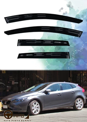 For Volvo V40 2013-2019 Deflector Window Visors Guard Vent Weather Shield - Image 1 of 4