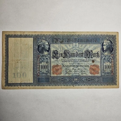 1910 Germany 100 MARK Banknote Note Bill Currency Circulated Good 4956966 - Image 1 of 2