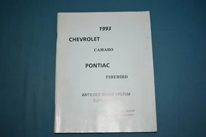 1993 Chevrolet Camaro Pontiac Firebird Service Manual Anti Lock Brake Supplement - Picture 1 of 10