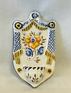 Talavera Espana handbemalte Keramik Weihwasserbrunnen Wandtasche ~ signiert sehr guter Zustand - Bild 1 von 5