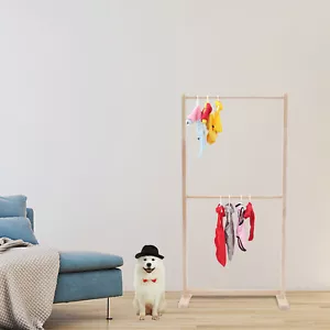 Wooden Children Garment Clothes Rack Armoire Display Stand Pet Cloth Organizer - Picture 1 of 12