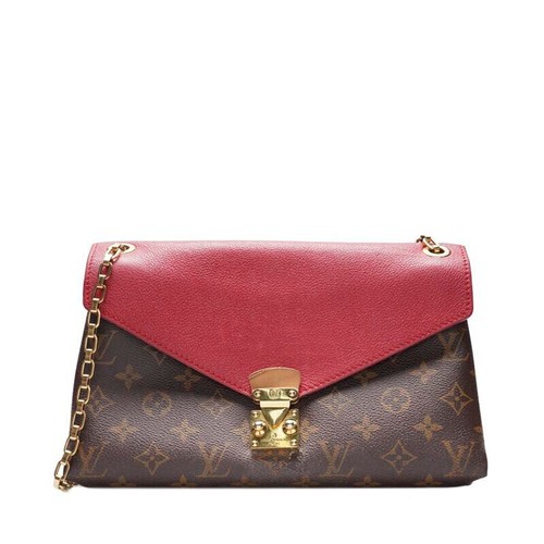 LOUIS VUITTON（LV） Borsa a tracolla Louis Vuitton rossa monogramma pallas patta catena