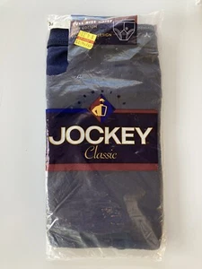 Vtg Jockey Classic Full Rise Brief Inverted Y Front Fly Blue Mens 36 NOS 2000 - Picture 1 of 6