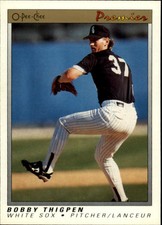 1991 OPC O-Pee-Chee Premier Baseball #120 Bobby Thigpen Chicago White Sox