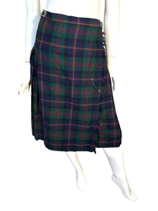 laird-portch Wool Tartan Plaid Kilt Skirt Age 14 Clueless Preppy - Picture 1 of 6
