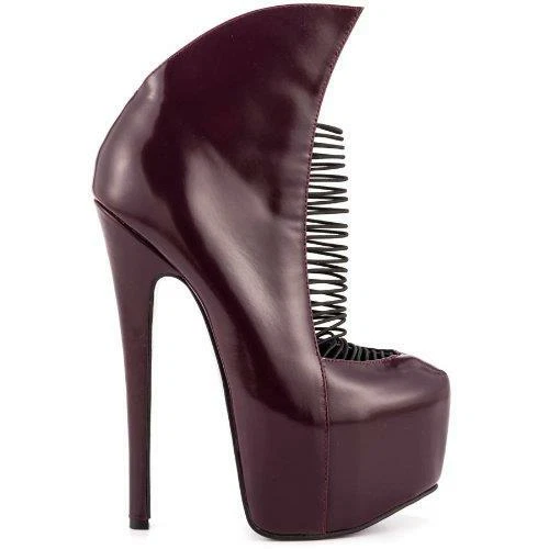 NEW London Trash "Crime" -WAS $230!- size 7 Burgundy, 6.5" stiletto, 2" platform - Image 1 of 1