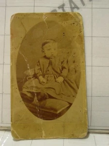 antik ~1880 Foto Elgin Illinois CDV GH Sherman Babyprait Charlie Bowers - Bild 1 von 4