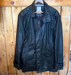 Fat Face Mens Waxed Black Climb High Harlow Coat Size (Medium) High Quality - Picture 1 of 20