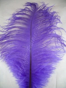 Lavender Ostrich Feather Seconds 12-14 per SIX (6) - Picture 1 of 1