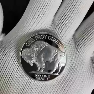 Non-Magnetic USA Commemorative Coins 999 Fine Silver 2015 Liberty Indian/Buffalo - Picture 1 of 2