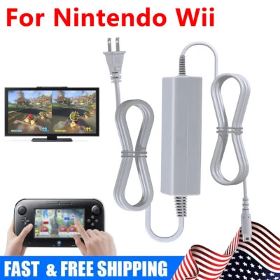 AC Power Supply Charging Adapter Cable Charger For Nintendo Wii U GamePad - Image 1 of 4