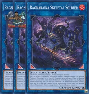 Yugioh! 3x Ragnaraika Skeletal Soldier LEDE-EN047 Común 1ª Edición Casi Nuevo - Imagen 1 de 1