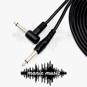 3M 5M 10M Electric Guitar Amp Cable Lead Instrument 6.35mm 1/4" Male Right Angle - Picture 1 of 3