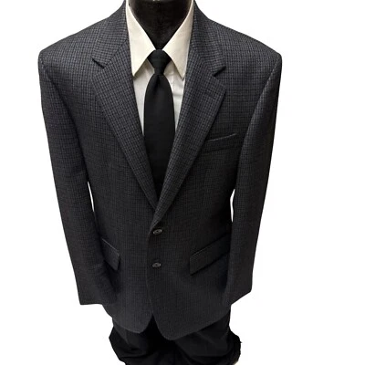 New Chaps Ralph Lauren Men's Blue TWEED Sport Coat Lambswool Jacket Blazer 38 R - Image 1 of 4