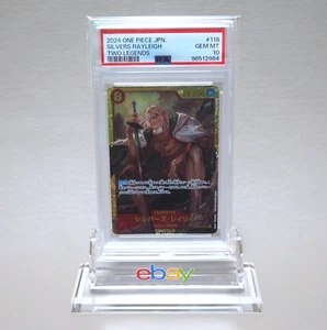 One Piece Card PSA10 Slivers Rayleigh OP08-118 SEC Secret Japanese PS355 - Picture 1 of 5