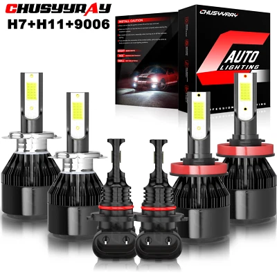 Combo faros LED haz alto bajo + bombillas antiniebla para Hyundai Veracruz 2007-2011 Foto 1 de 4