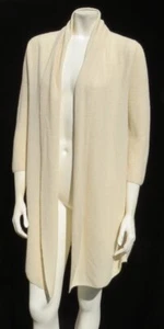 $189 NEW PERUVIAN CONNECTION US sz XS Crème Timeless Links Cardigan Sweater Top - Picture 1 of 6