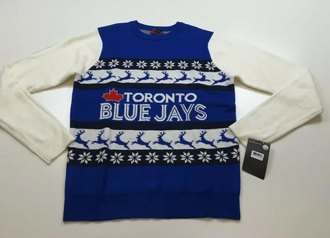 Toronto Blue Jays MLB Ugly Christmas Holiday Sweater Size M Cover