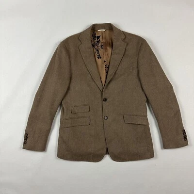 Billy Reid 190974 Mens Brown Loring Notch Two Button Blazer Jacket Size 44R - Image 1 of 4