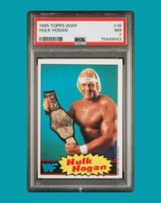 1985 Topps HULK HOGAN Rookie RC WWF Card #16 PSA 7