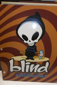 Carpeta de archivos escolares Blind Skateboards vintage, rara, casi como nueva - Imagen 1 de 3